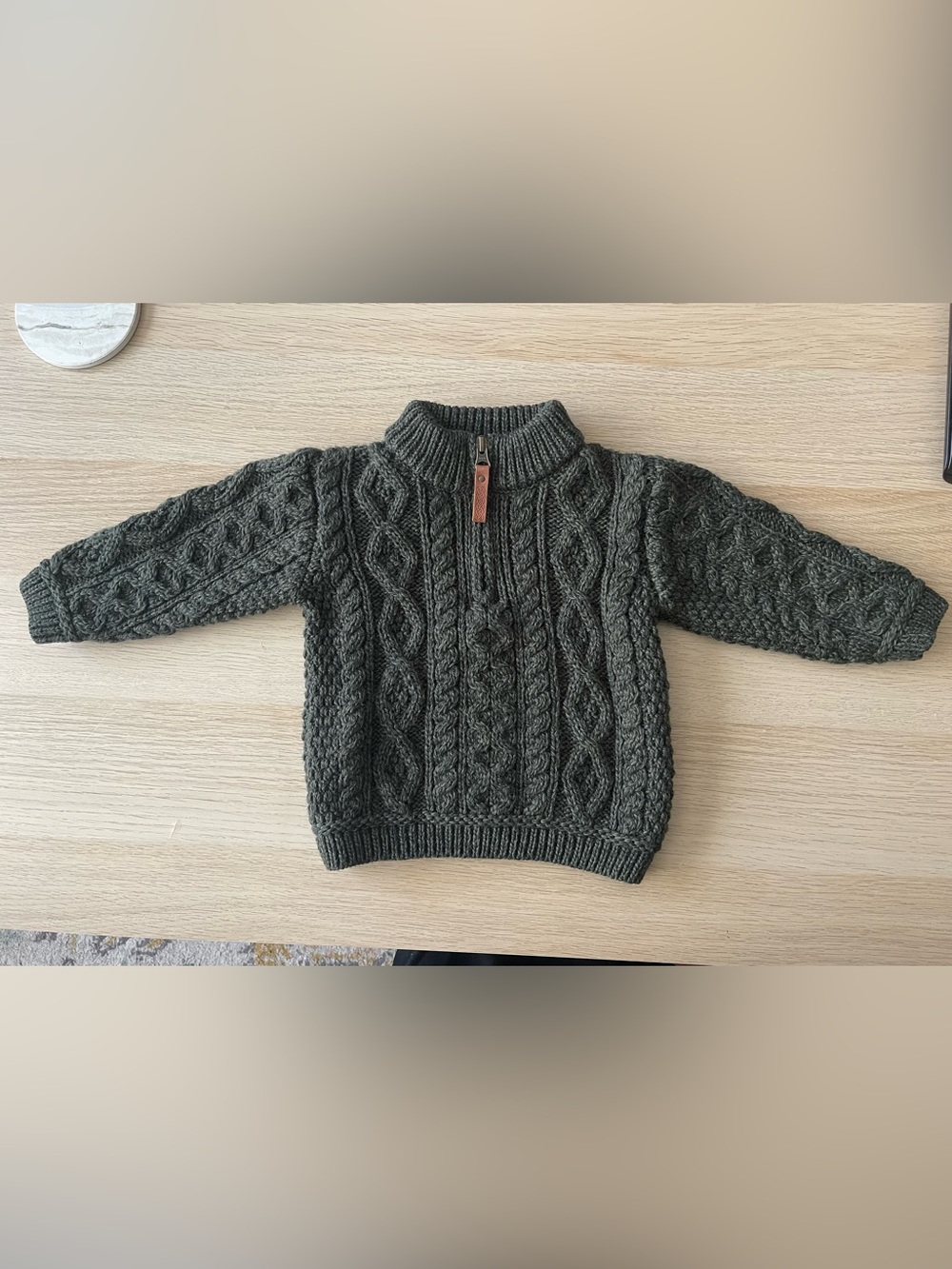 12-24 mos Green Winter Sweaters (x2) Bundle